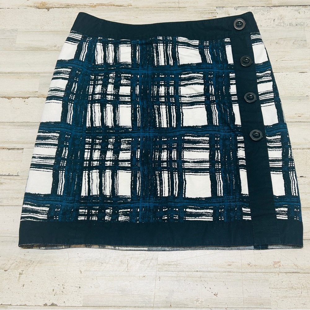 Ann Taylor Geometric Abstract Straight Pencil Skirt Women’s Size 6 Zip Cotton